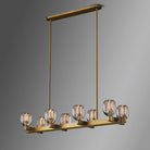 Canson Linear Modern 8 lights Dining Room Chandelier - Brass8 - lightsBlushlighting