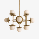 Cara Alabaster Chandelier - ∅ 23.6″ x H 63″Bronze & WhiteBlushlighting