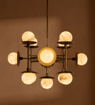 Cara Alabaster Chandelier - ∅ 23.6″ x H 63″Bronze & WhiteBlushlighting