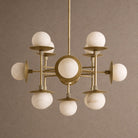 Cara Round Chandelier - ∅ 23.6″ x H 63″Bronze & WhiteBlushlighting