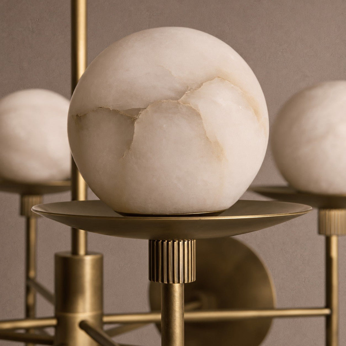 Cara Round Chandelier - ∅ 23.6″ x H 63″Bronze & WhiteBlushlighting