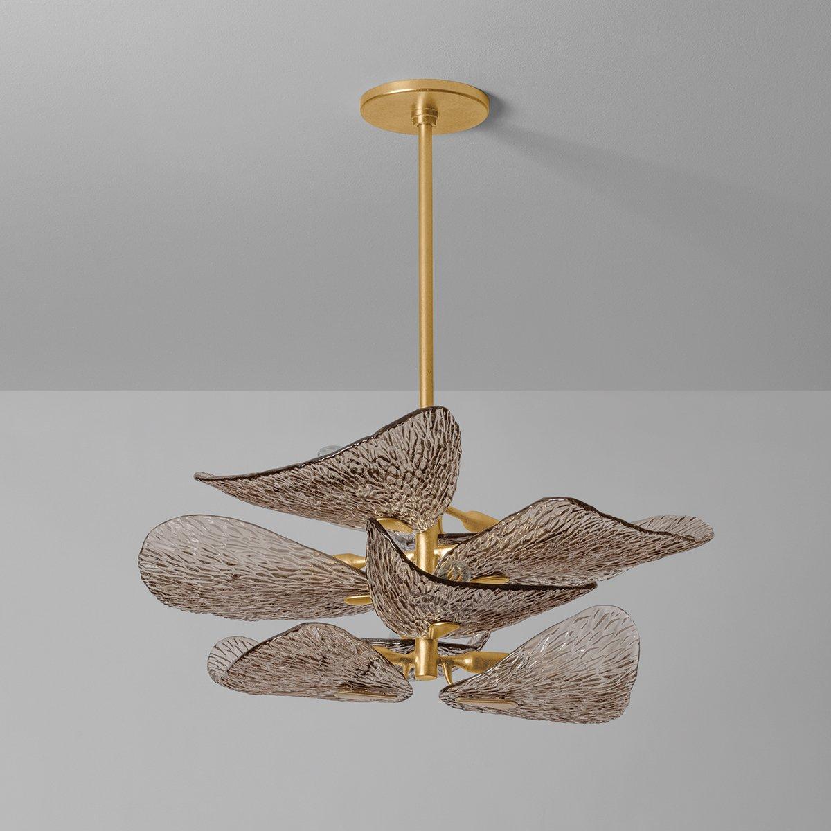 Cardiff Chandelier - ∅ 28" x H 11.5"Gold & GreyBlushlighting