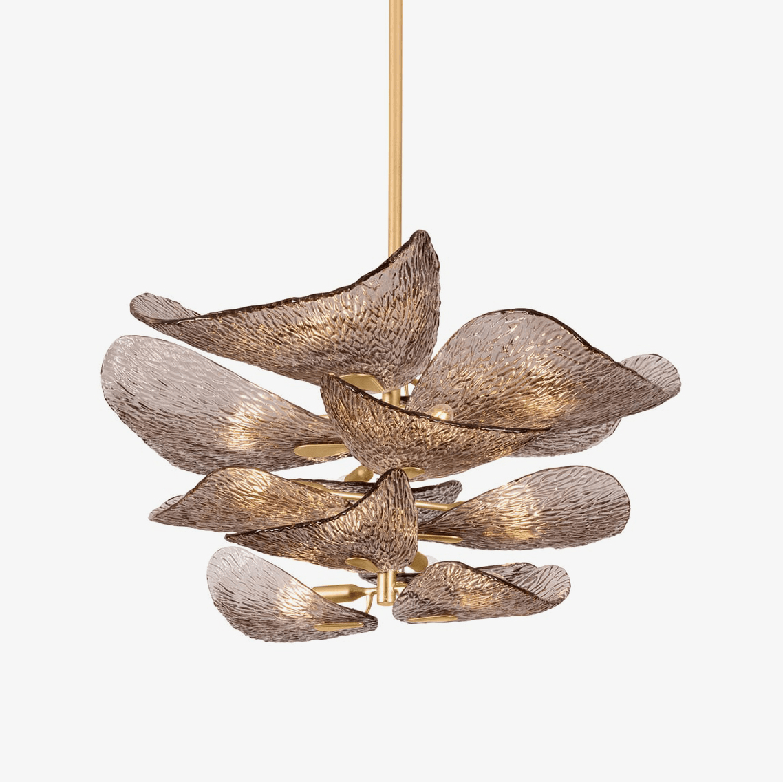 Cardiff Chandelier - ∅ 28" x H 11.5"Gold & GreyBlushlighting