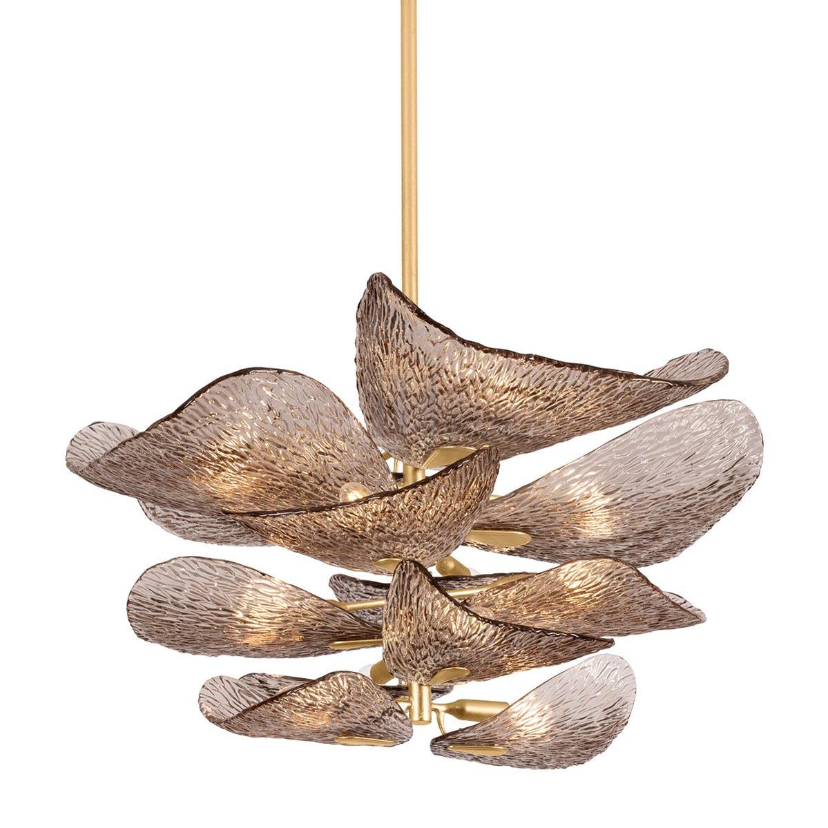 Cardiff Chandelier - ∅ 28" x H 11.5"Gold & GreyBlushlighting