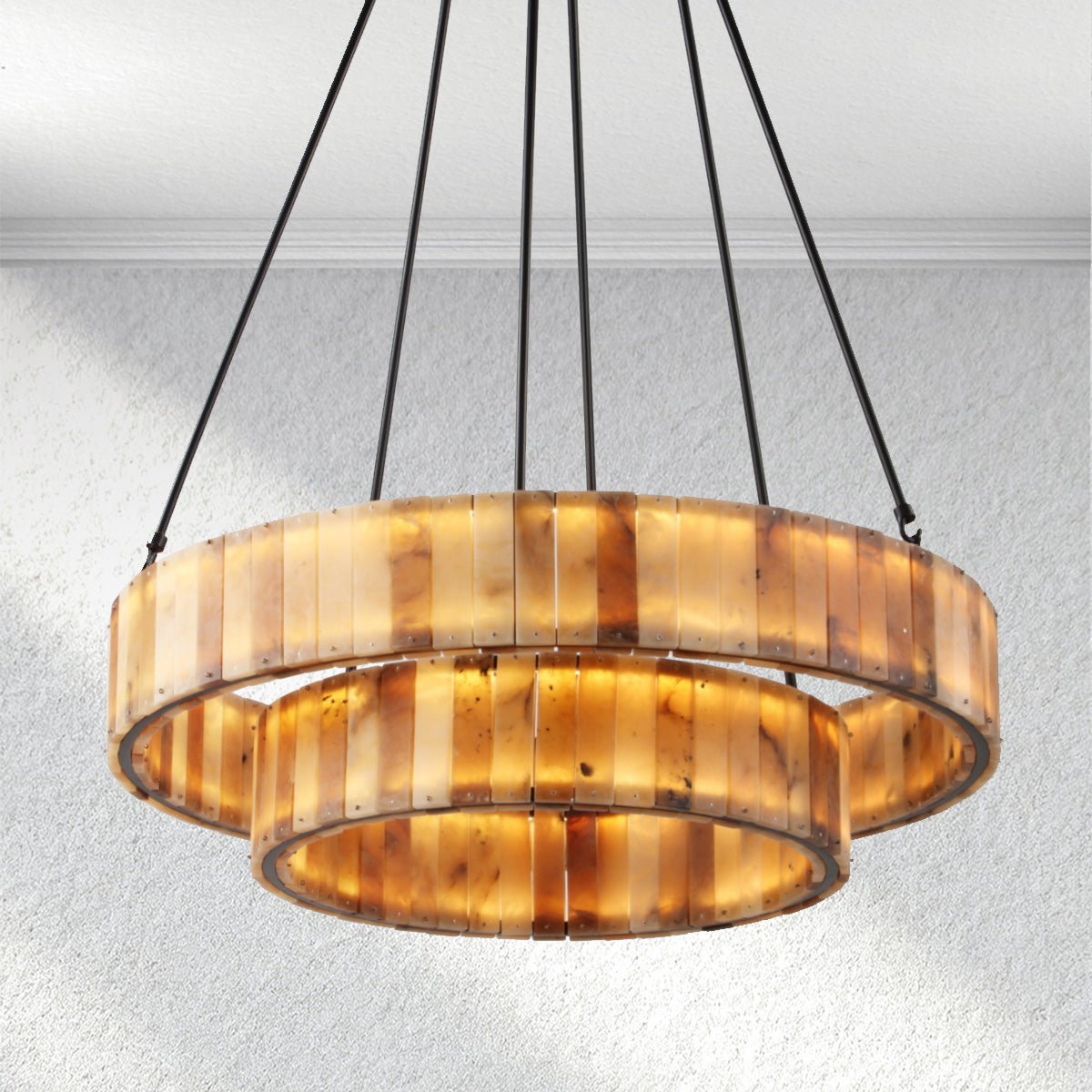 Carey Eterna Alabaster Round Chandelier - 29"Blushlighting