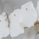 Carlos Alabaster Modern Snowflake Linear Chandelier Over Dining Table - Blushlighting