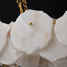 Carlos Alabaster Modern Snowflake Linear Chandelier with Chain - Blushlighting