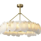 Carlos Alabaster Modern Snowflake Round Chandelier - D31.5"Blushlighting