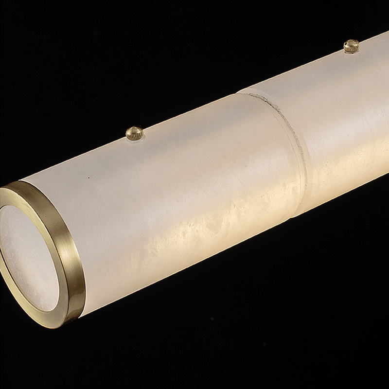 Caroline Alabaster Modern Art Linear Chandelier Lighting - Small: 39.37" LBlushlighting