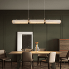 Caroline Alabaster Modern Art Linear Chandelier Lighting - Small: 39.37" LBlushlighting