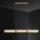 Caroline Alabaster Modern Art Linear Chandelier Lighting - Small: 39.37" LBlushlighting