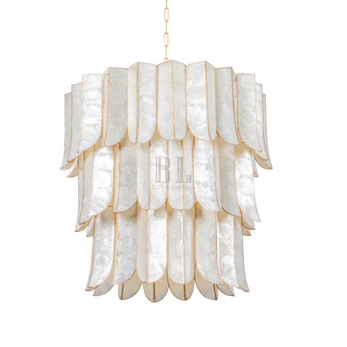 Cartagena Luxury Designer Hanging Chandelier-Chandelier-Blushlighting-3-Layer 31.5"L x 31.5"W x 30.5"H-Blushlighting