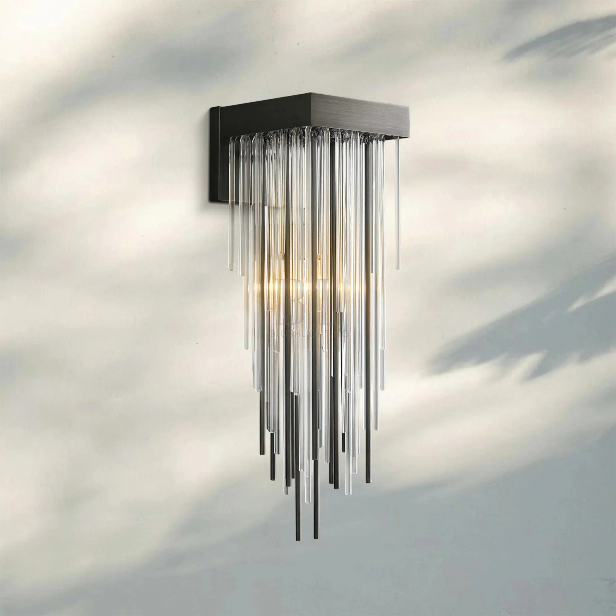 Cascad Glass Wall Sconce-Bronze-