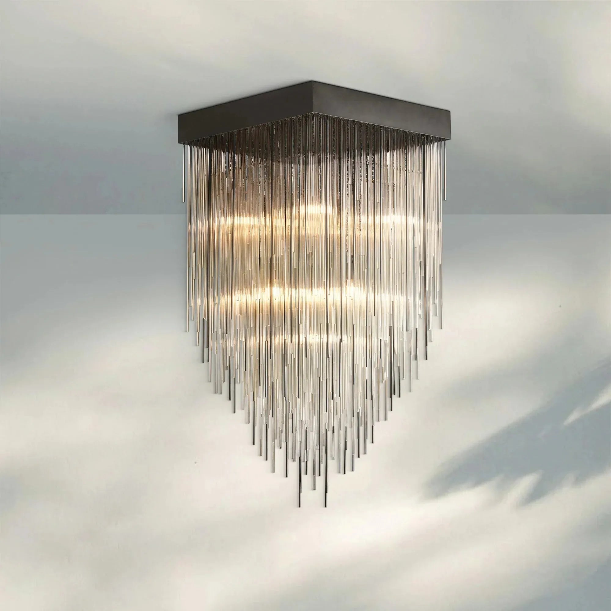 Cascad Square Chandelier 21" 30" Rectangle Chandelier 54''-