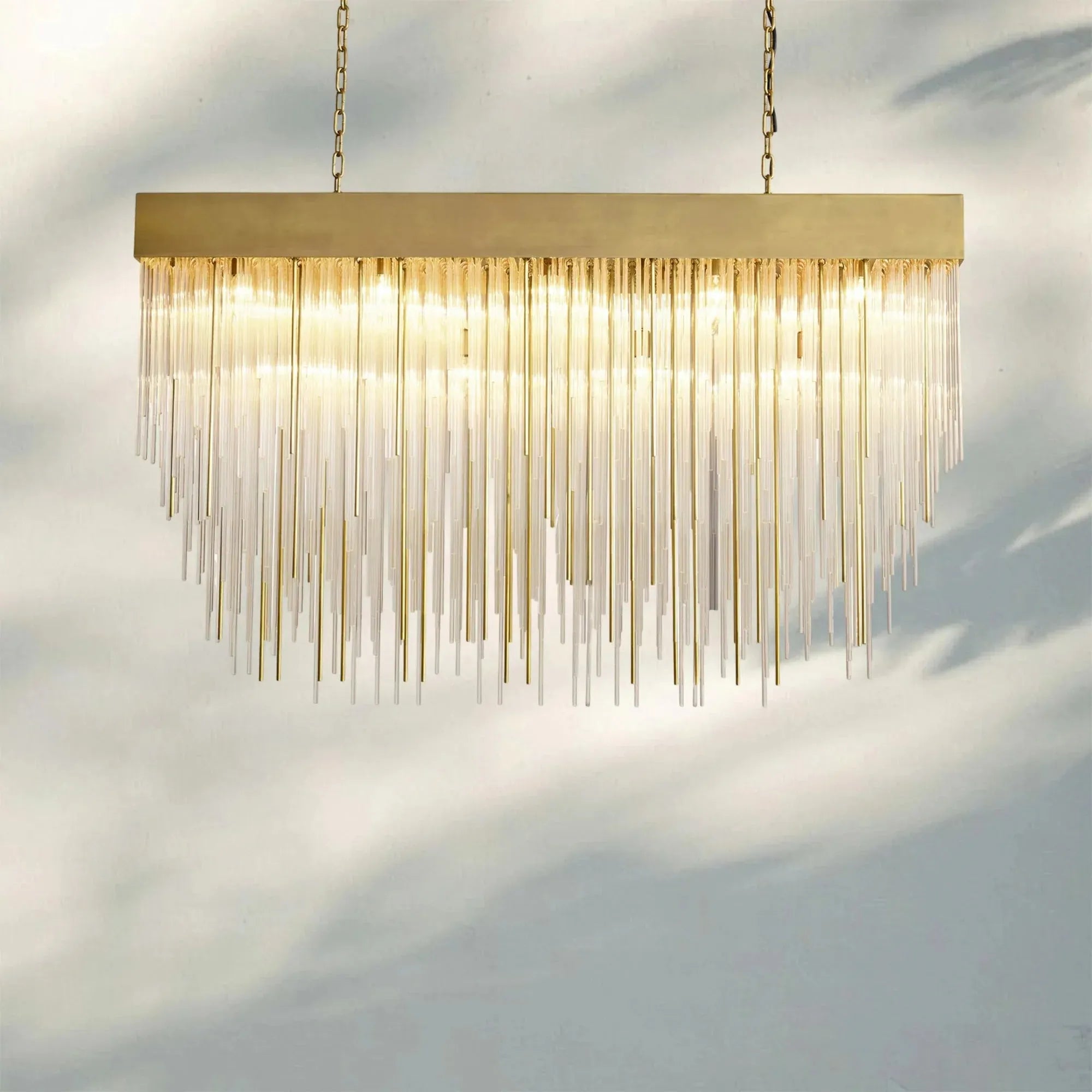 Cascad Square Chandelier 21" 30" Rectangle Chandelier 54''-