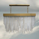 Cascad Square Chandelier 21" 30" Rectangle Chandelier 54''-