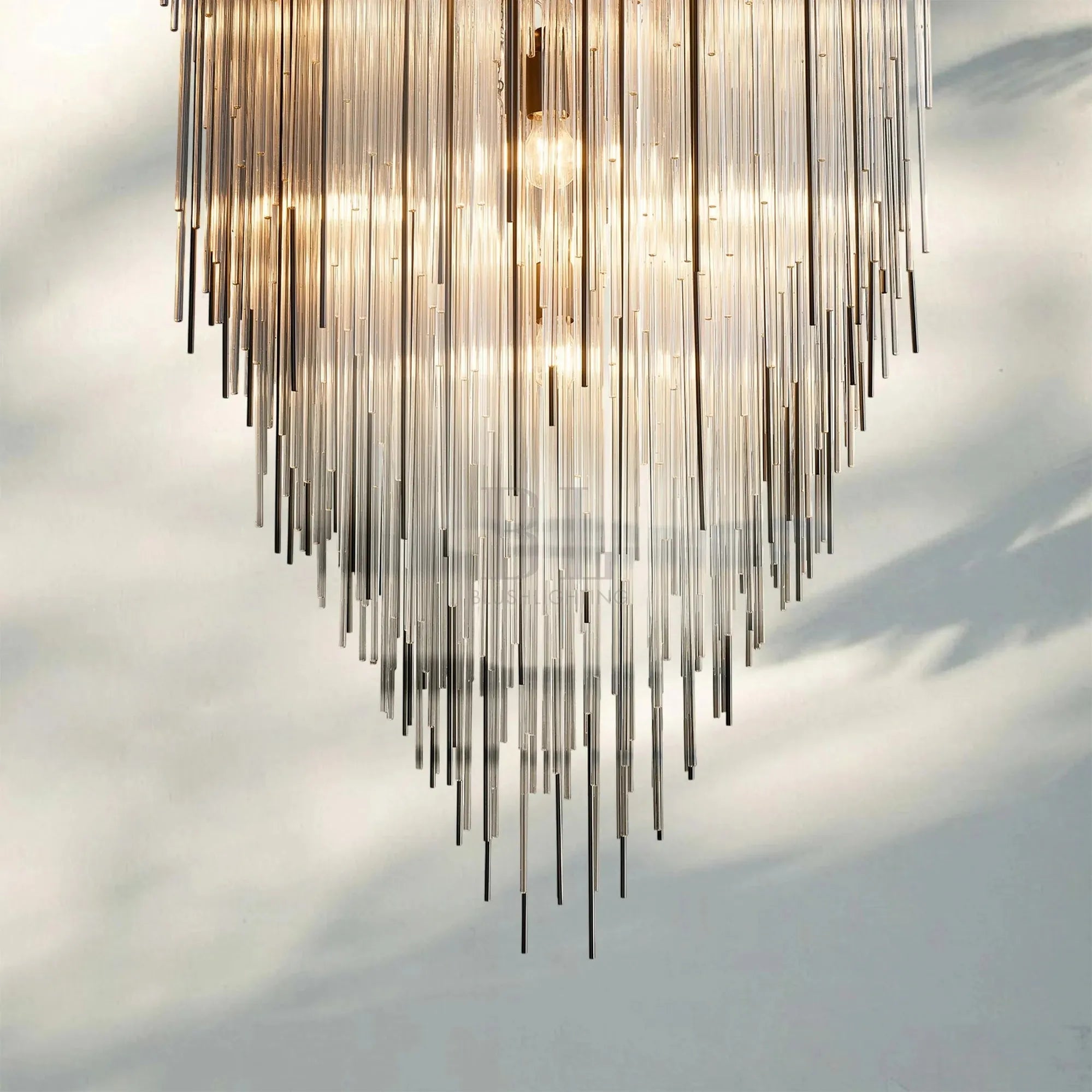 Cascad Square Chandelier 21" 30" Rectangle Chandelier 54''-