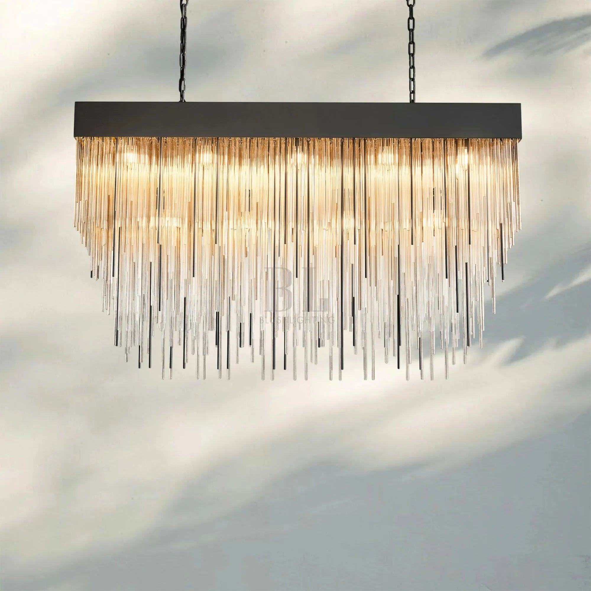 Cascad Square Chandelier 21" 30" Rectangle Chandelier 54''-