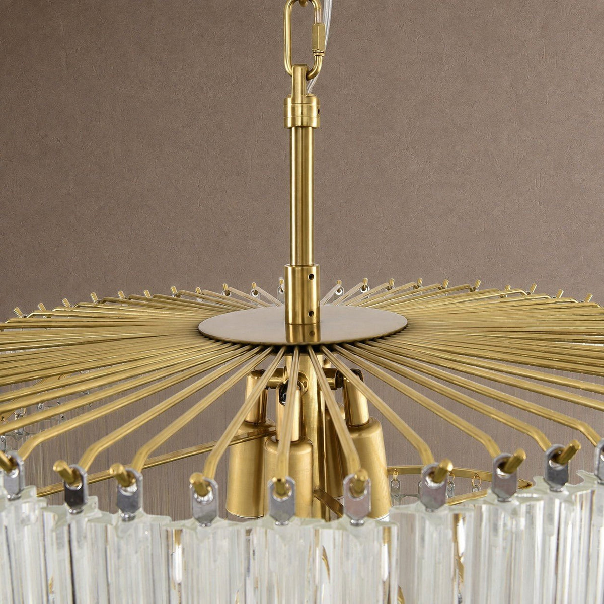 Cascada Spiral Chandelier - ∅ 15.7″ x H 39.4″Nickel & ClearBlushlighting