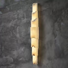 Cascading Alabaster Wall Sconce - ∅ 3.5" x H 23.2"WhiteBlushlighting