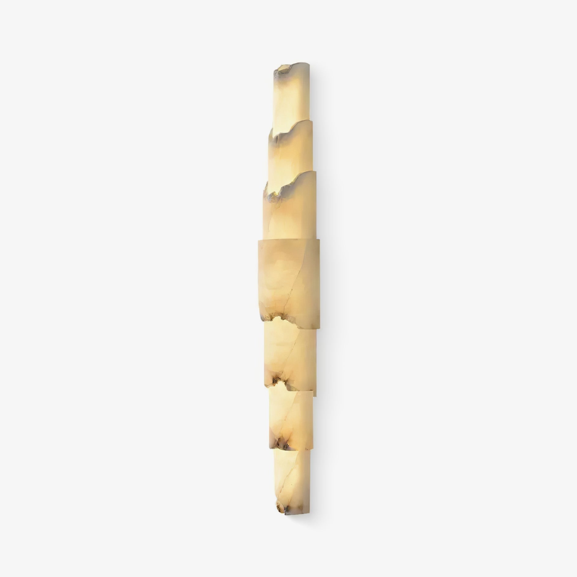 Cascading Alabaster Wall Sconce - ∅ 3.5" x H 23.2"WhiteBlushlighting