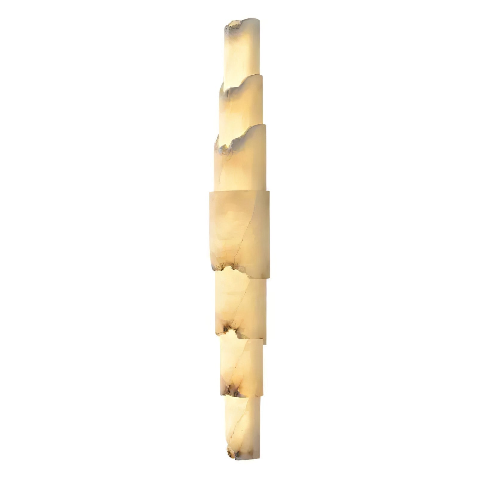 Cascading Alabaster Wall Sconce - ∅ 3.5" x H 28.3"WhiteBlushlighting