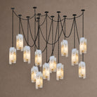Cascading Chain Chandelier - 13 Heads ∅ 5.9″ x H 15.7″Black & WhiteBlushlighting