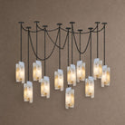 Cascading Chain Chandelier - 11 Heads ∅ 5.9″ x H 15.7″Black & WhiteBlushlighting