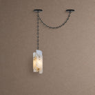 Cascading Chain Chandelier - 1 Heads ∅ 5.9″ x H 15.7″Black & WhiteBlushlighting