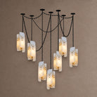 Cascading Chain Chandelier - 1 Heads ∅ 5.9″ x H 15.7″Black & WhiteBlushlighting