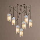 Cascading Chain Chandelier - 7 Heads ∅ 5.9″ x H 15.7″Black & WhiteBlushlighting