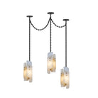 Cascading Chain Cluster Chandelier - 3 Heads ∅ 5.9″ x H 15.7″Black & WhiteBlushlighting
