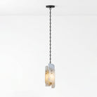 Cascading Chain Cluster Chandelier - 1 Heads ∅ 5.9″ x H 15.7″Black & WhiteBlushlighting