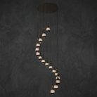 Cascata Spiral Alabaster Pendant Chandelier - Blushlighting