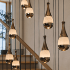 Cascata Spiral Alabaster Pendant Chandelier - Blushlighting