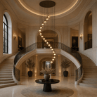 Cascata Spiral Alabaster Pendant Chandelier - Blushlighting