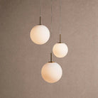 Casen Modern Round Chandelier - Hand-Blown Crackle Glass & Satin Brass LED Pendant Light - 12-Light 43''CrackleBlushlighting