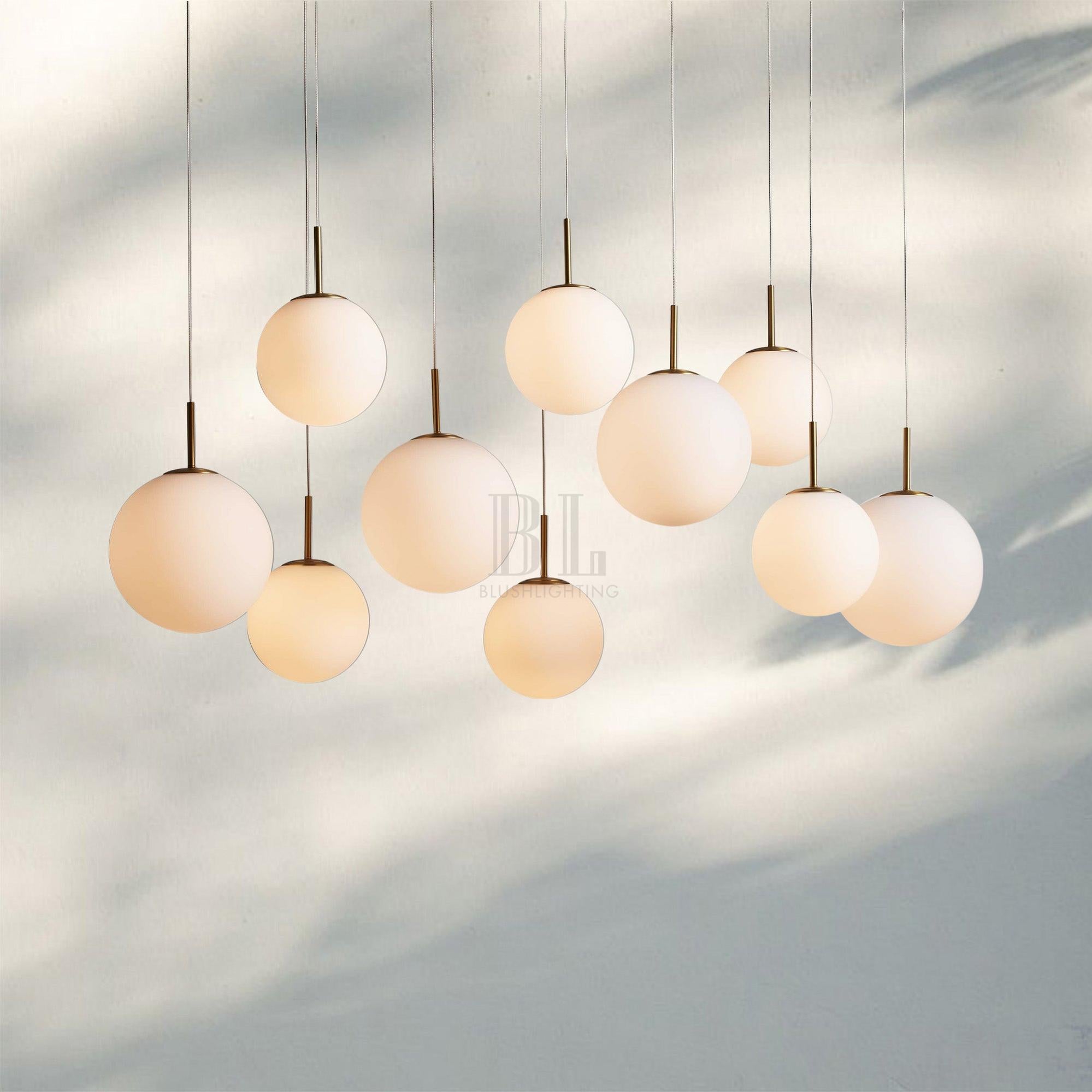 Casens Linear Chandelier 55" 65"-55''-Matte Opal-