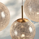 Casens Modern Linear Chandelier - Hand - Blown Glass Globe Pendant Light for Dining Table & Kitchen Island - 65" 19 - LightCrackleBlushlighting