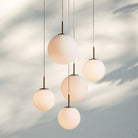 Casens Round Chandelier 20''28''34''43''-5-Light 28''-Matte Opal-