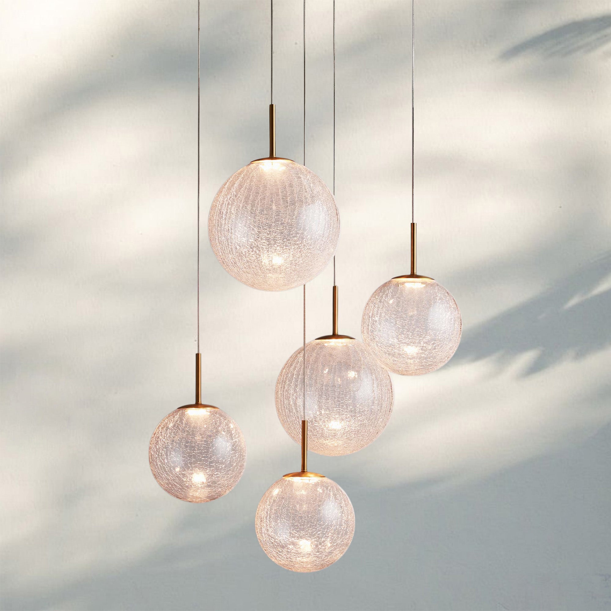 Casens Round Chandelier 20''28''34''43''-5-Light 28''-Crackle-