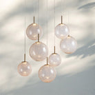 Casens Round Chandelier 20''28''34''43''-7-Light 34''-Crackle-Blushlighting