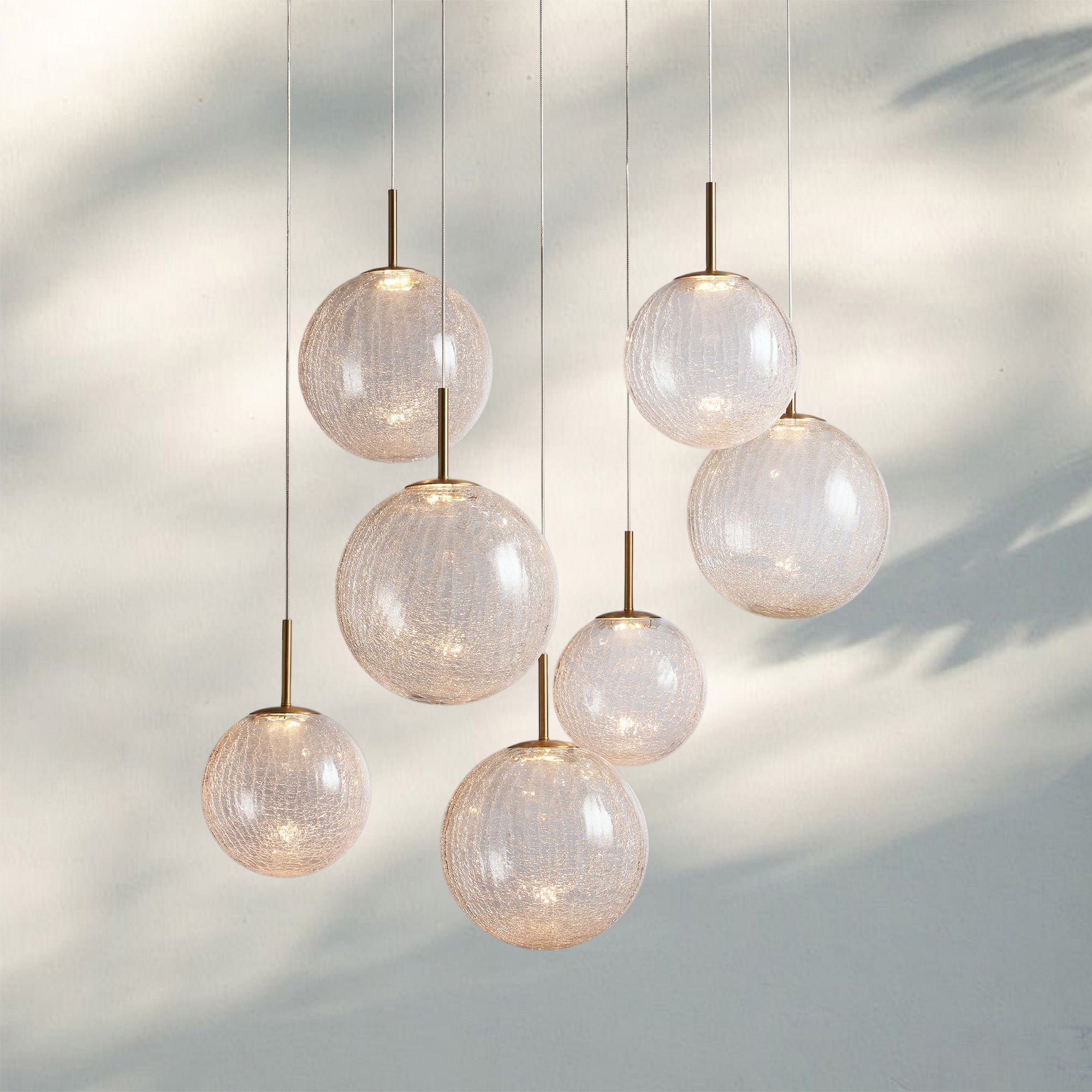 Casens Round Chandelier 20''28''34''43''-7-Light 34''-Crackle-