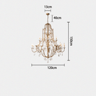 Caspian Vintage Candle Art Brass Chandelier For Living Room-chandeliers for dining room,chandeliers for stairways,chandeliers for foyer,chandeliers for bedrooms,chandeliers for kitchen,chandeliers for living room-Blushlighting-Blushlighting