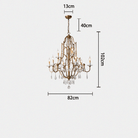 Caspian Vintage Candle Art Brass Chandelier For Living Room-chandeliers for dining room,chandeliers for stairways,chandeliers for foyer,chandeliers for bedrooms,chandeliers for kitchen,chandeliers for living room-Blushlighting-Blushlighting