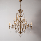 Caspian Vintage Candle Art Brass Chandelier For Living Room-chandeliers for dining room,chandeliers for stairways,chandeliers for foyer,chandeliers for bedrooms,chandeliers for kitchen,chandeliers for living room-Blushlighting-36.6"-Blushlighting