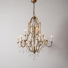 Caspian Vintage Candle Art Brass Chandelier For Living Room-chandeliers for dining room,chandeliers for stairways,chandeliers for foyer,chandeliers for bedrooms,chandeliers for kitchen,chandeliers for living room-Blushlighting-32.28"-Blushlighting