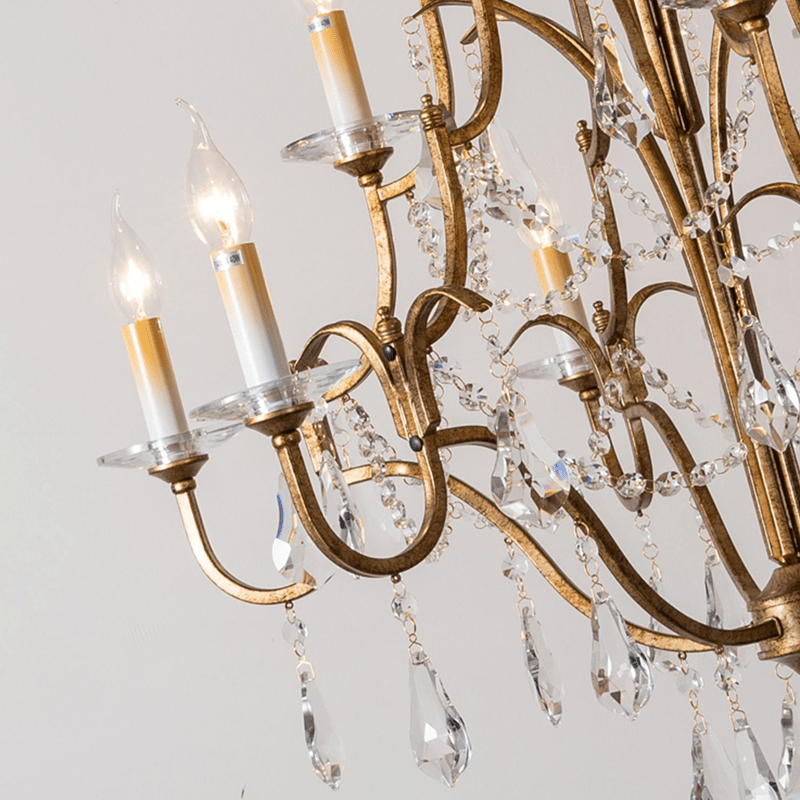 Caspian Vintage Candle Art Brass Chandelier For Living Room-chandeliers for dining room,chandeliers for stairways,chandeliers for foyer,chandeliers for bedrooms,chandeliers for kitchen,chandeliers for living room-Blushlighting-Blushlighting