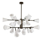 Cassius Chandelier - ∅ 45.2″ x H 22.8″Bronze & WhiteBlushlighting