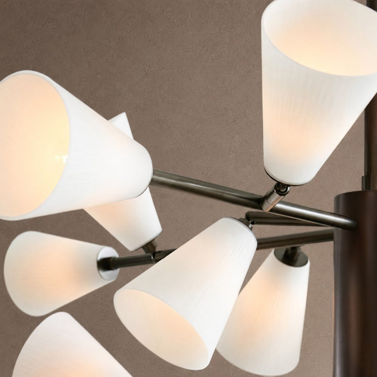 Cassius Linear Chandelier - ∅ 45.2″ x H 22.8″Bronze & WhiteBlushlighting